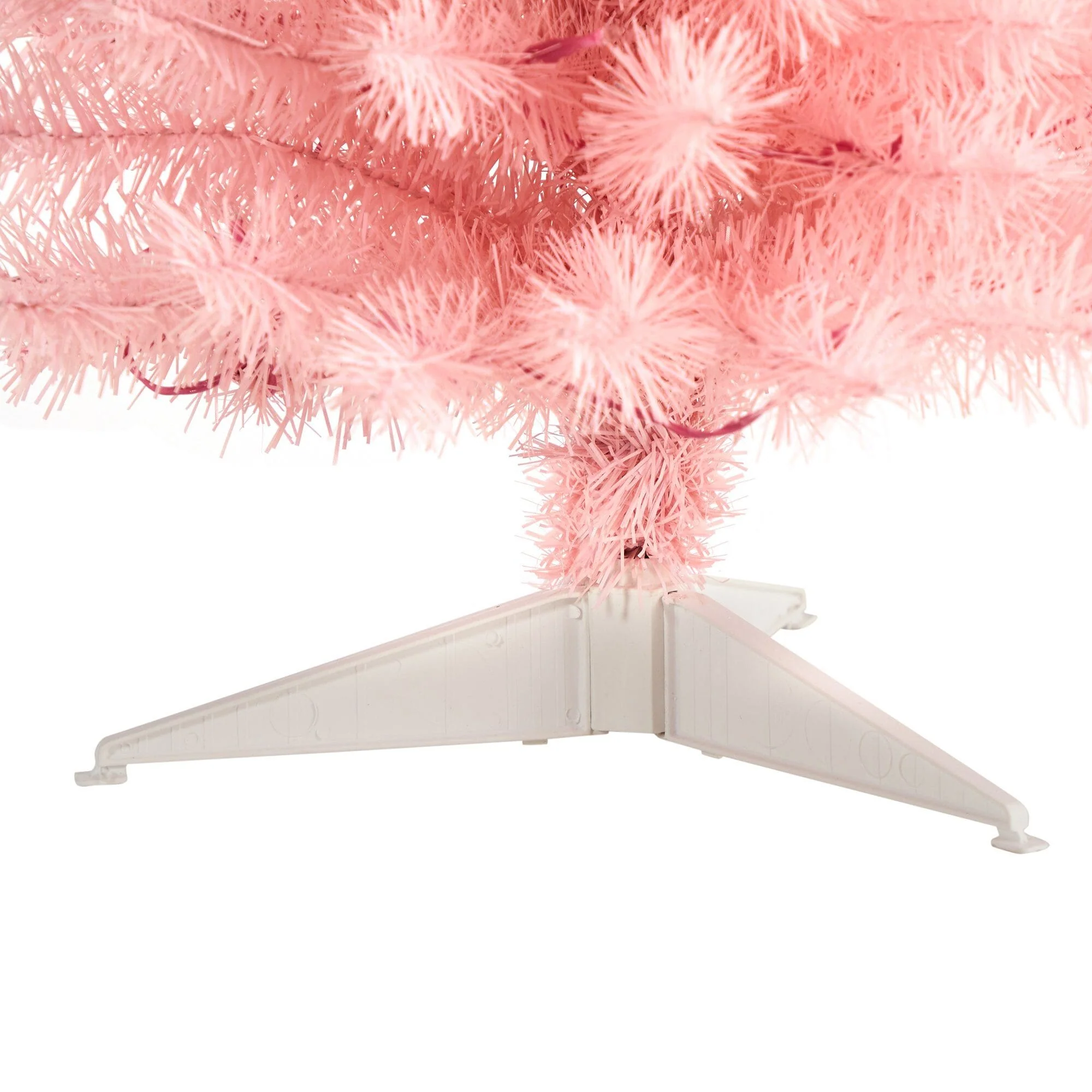 3’ Pink Artificial Christmas Tree with LED Lights - Image 4