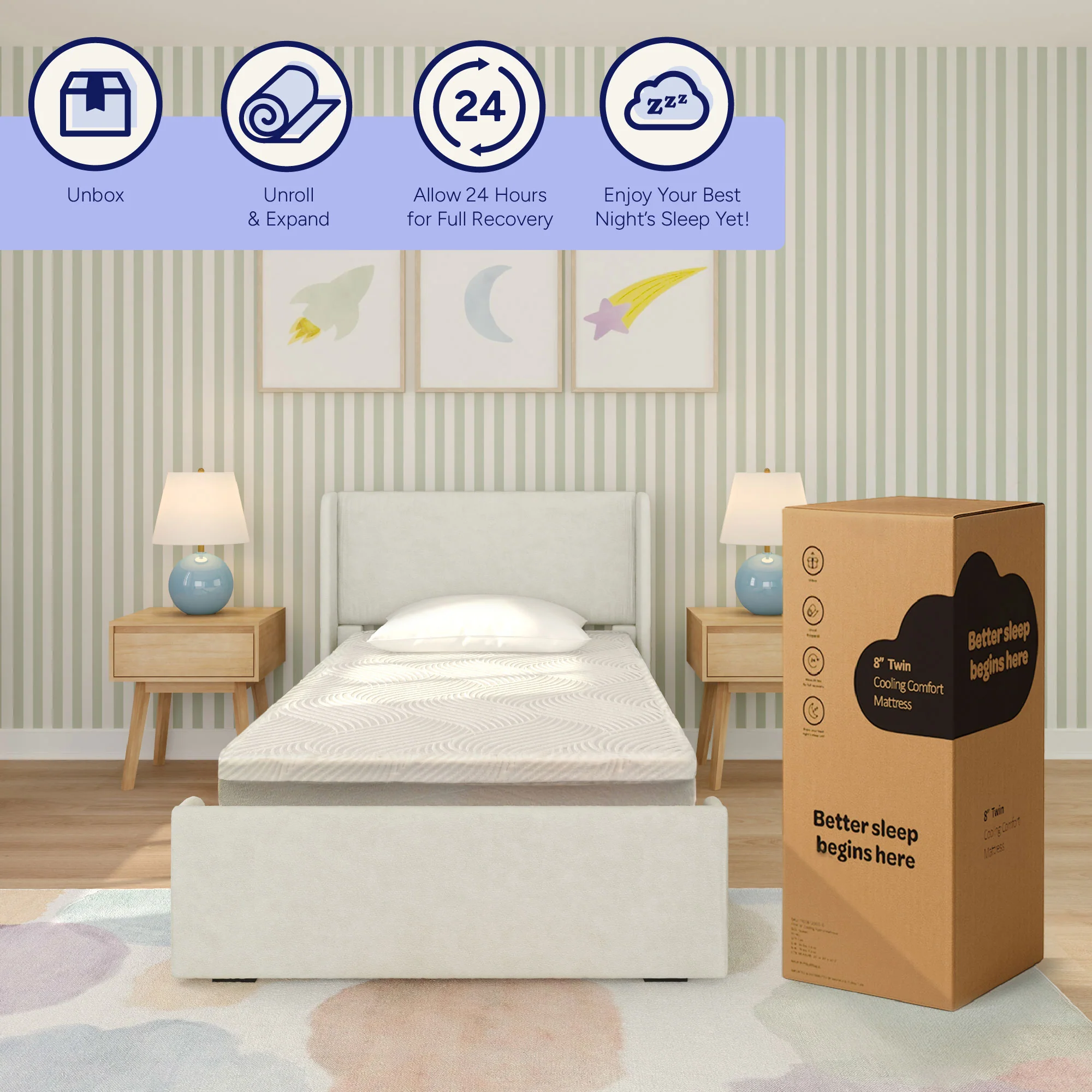 8-Inch Twin Cooling Comfort Mattress - Image 11