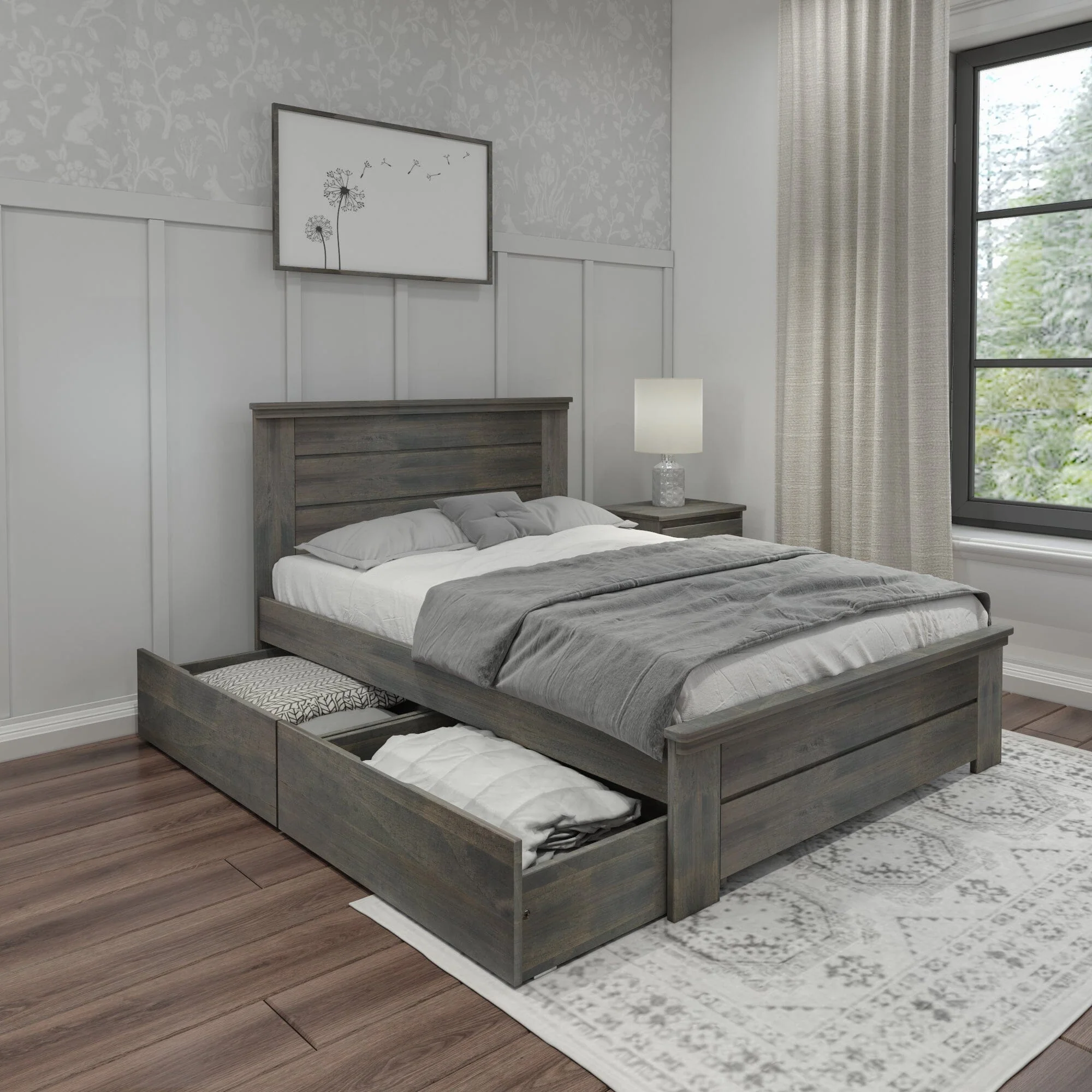 (Combined Listing) Modern Farmhouse Full Panel Bed - Image 2