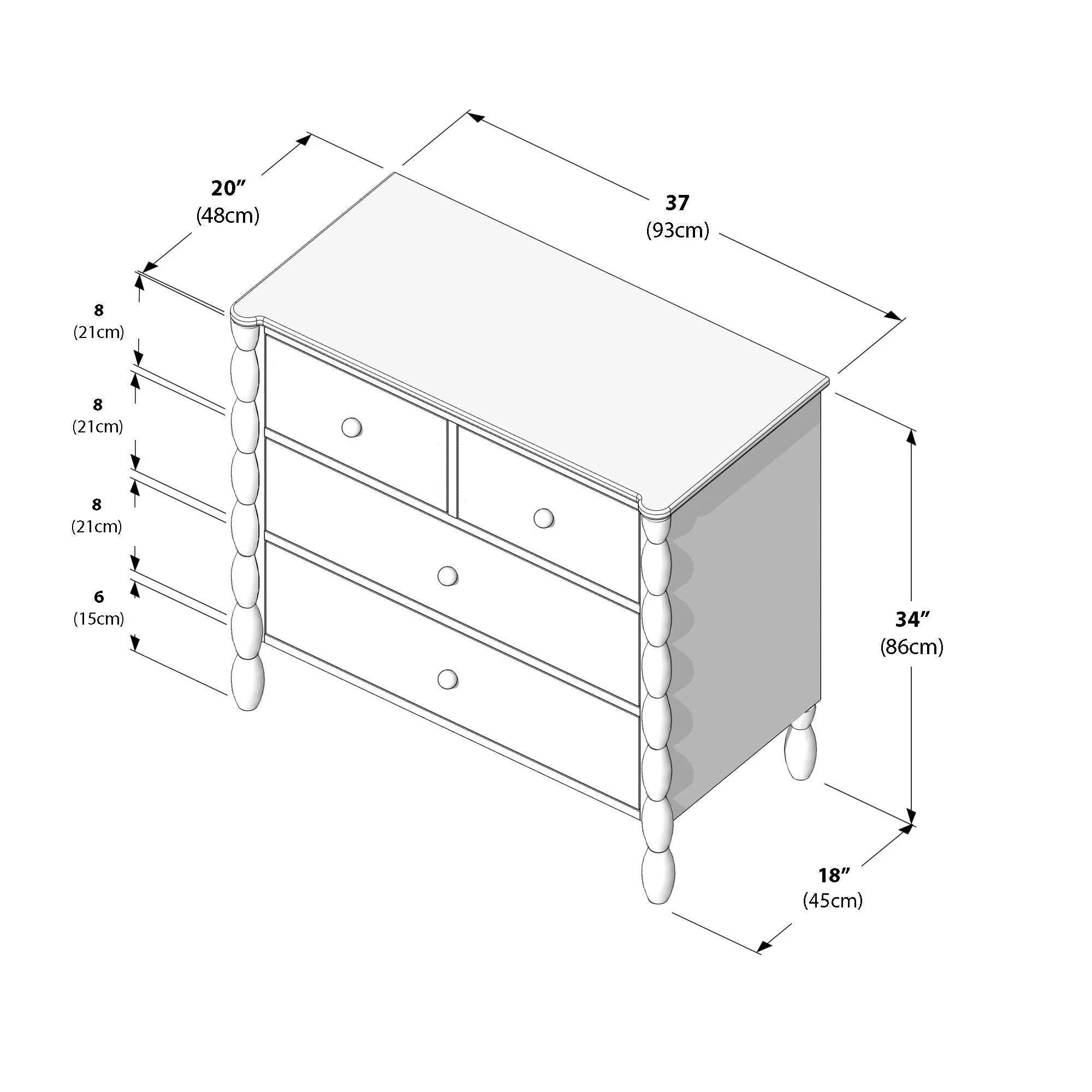 Jenny 4-Drawer Dresser - Image 29