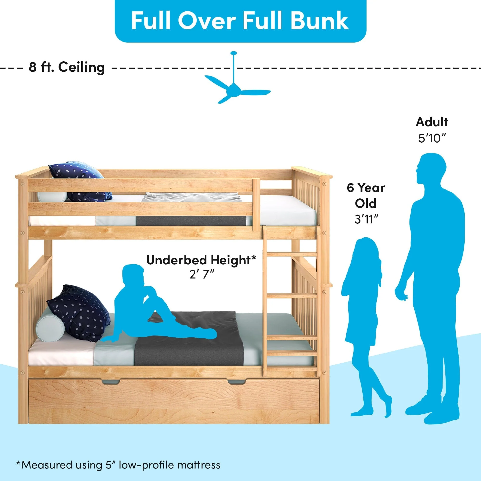 Full Over Full Bunk Bed With Trundle - Image 55
