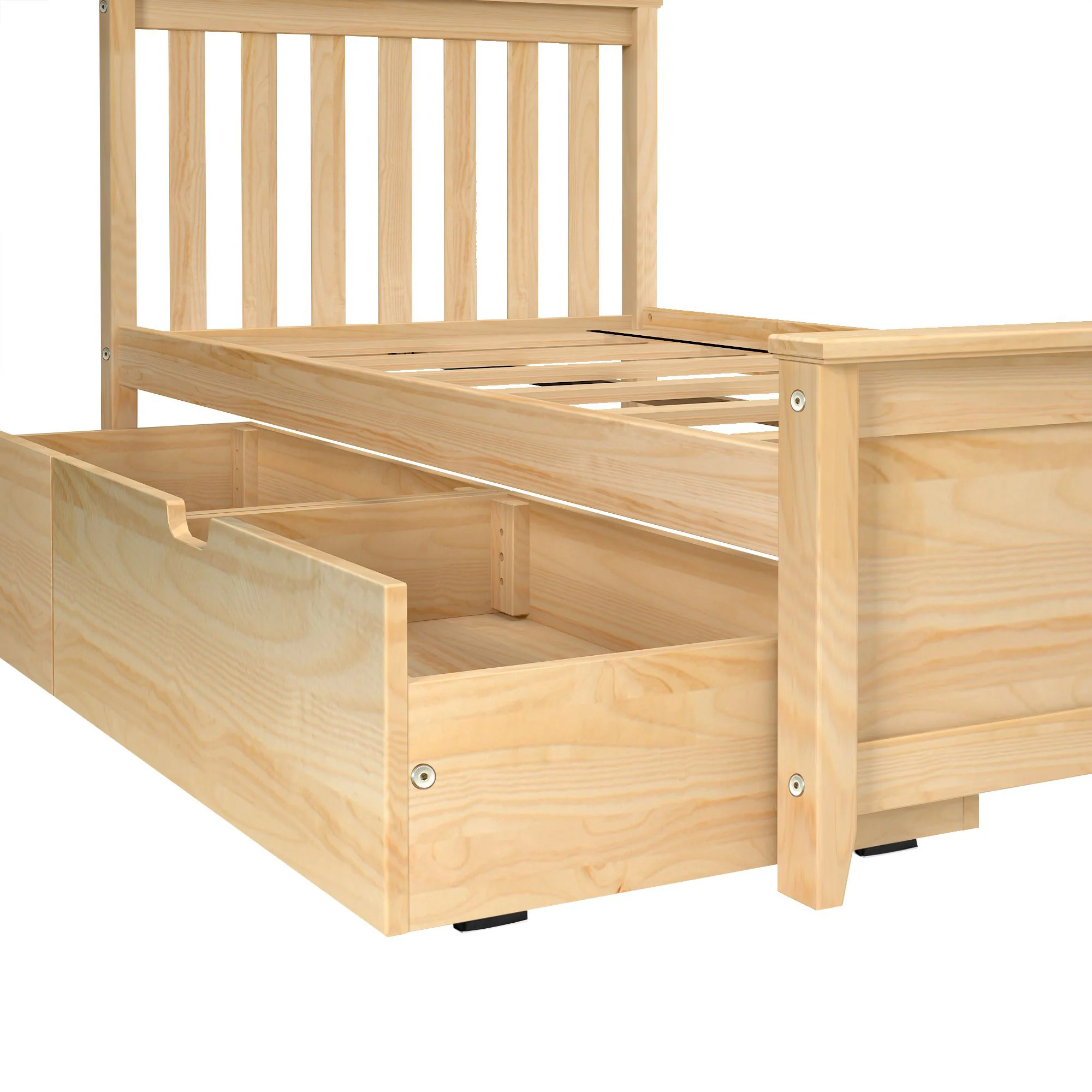 Twin Slatted Bed With Storage Drawers - Image 31