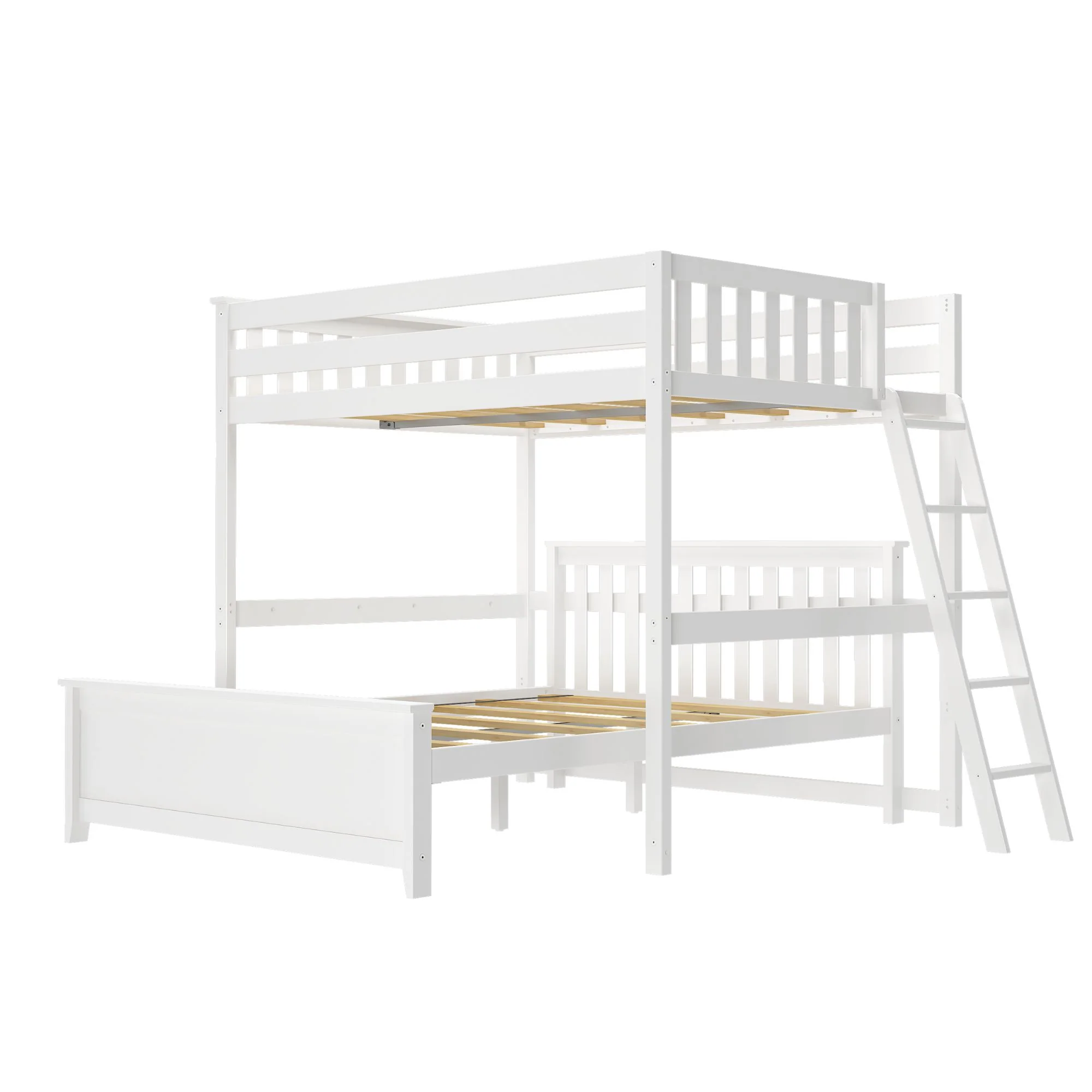 Full Over Queen L-Shaped Bunk Bed - Image 9