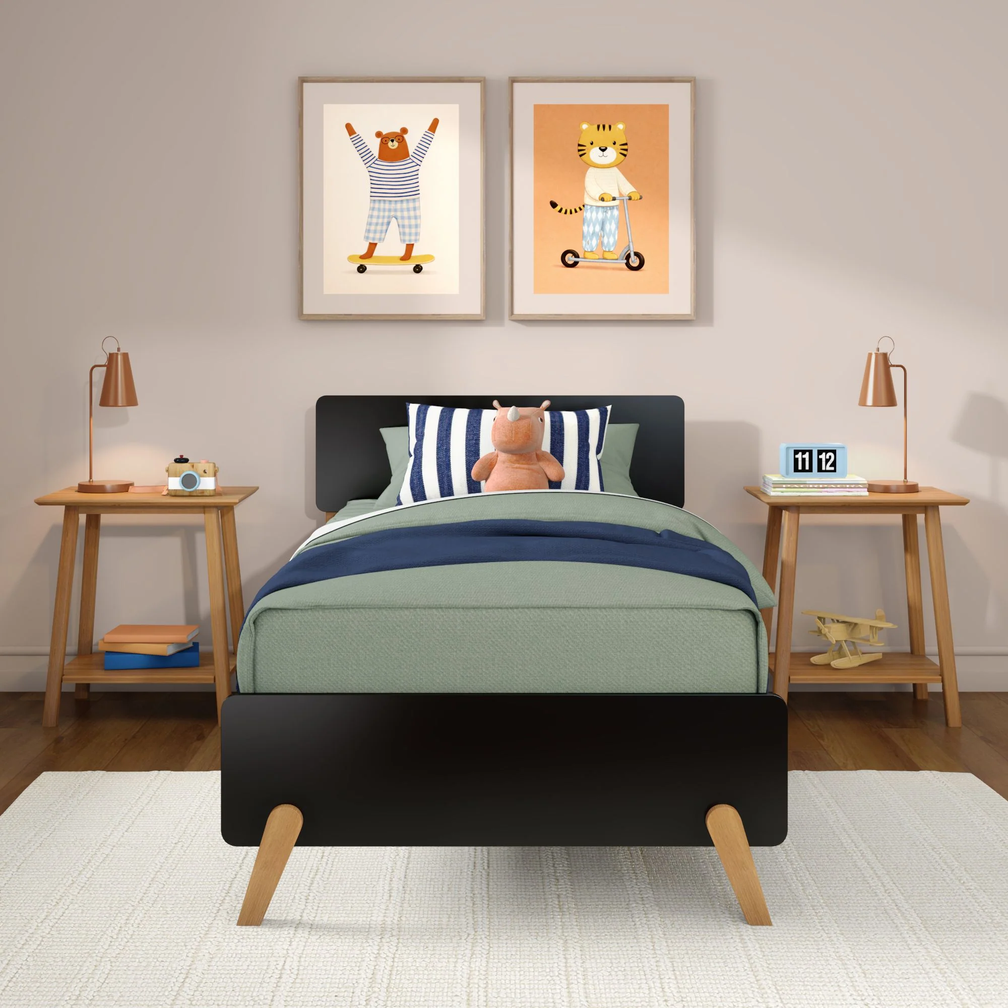 Mid-Century Modern Twin Bed - Image 10