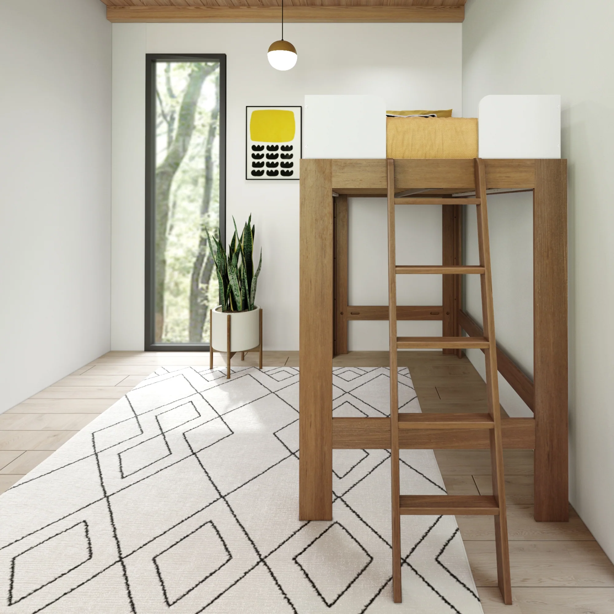 Mid-Century Modern Twin Loft Bed - Image 26