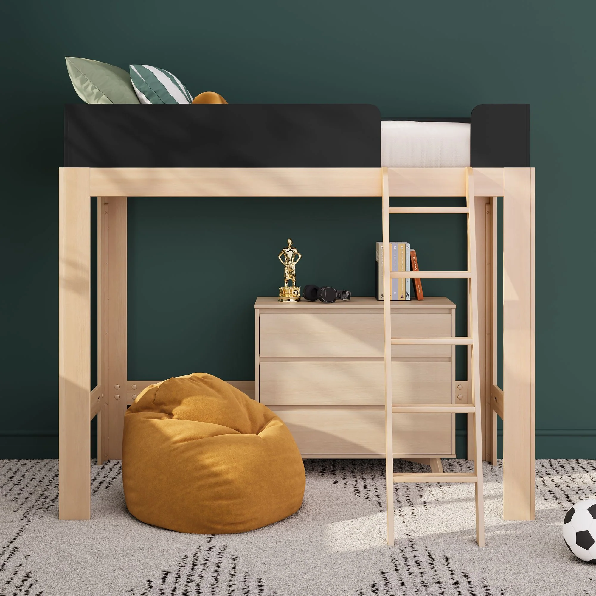 Mid-Century Modern Twin Loft Bed - Image 9