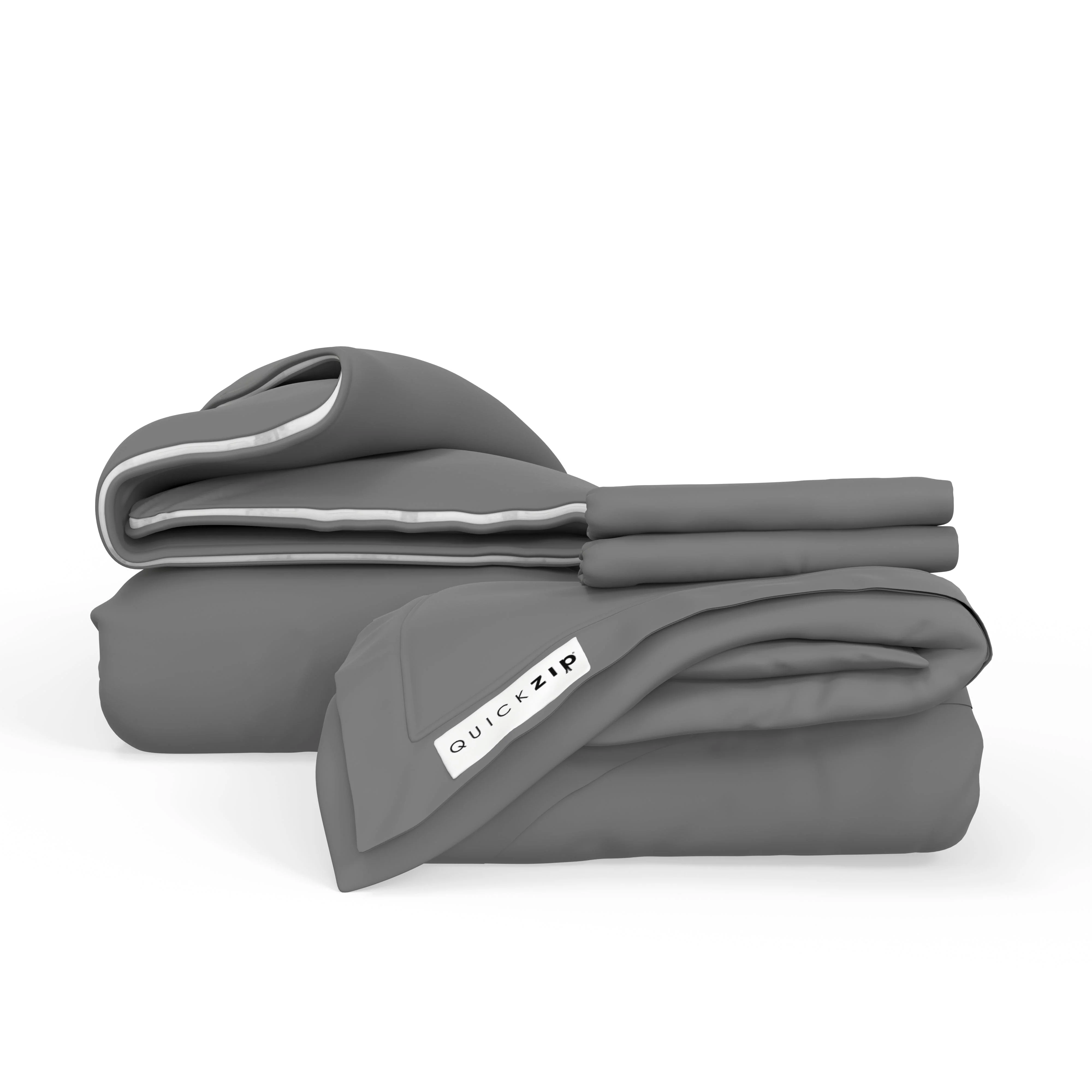 QuickZip Duvet and Sheet Set Bundle - Sateen - Image 23