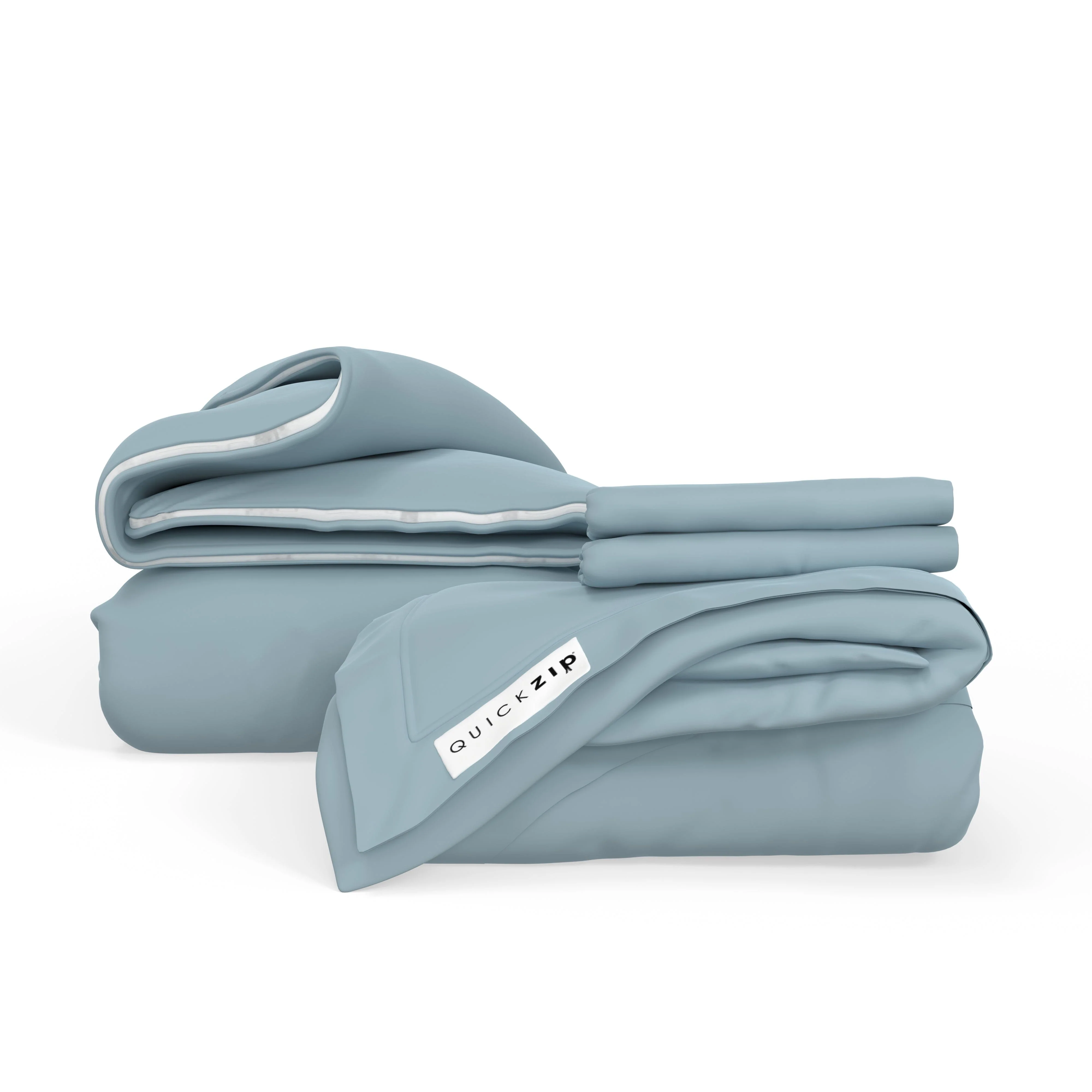 QuickZip Duvet and Sheet Set Bundle - Sateen - Image 31