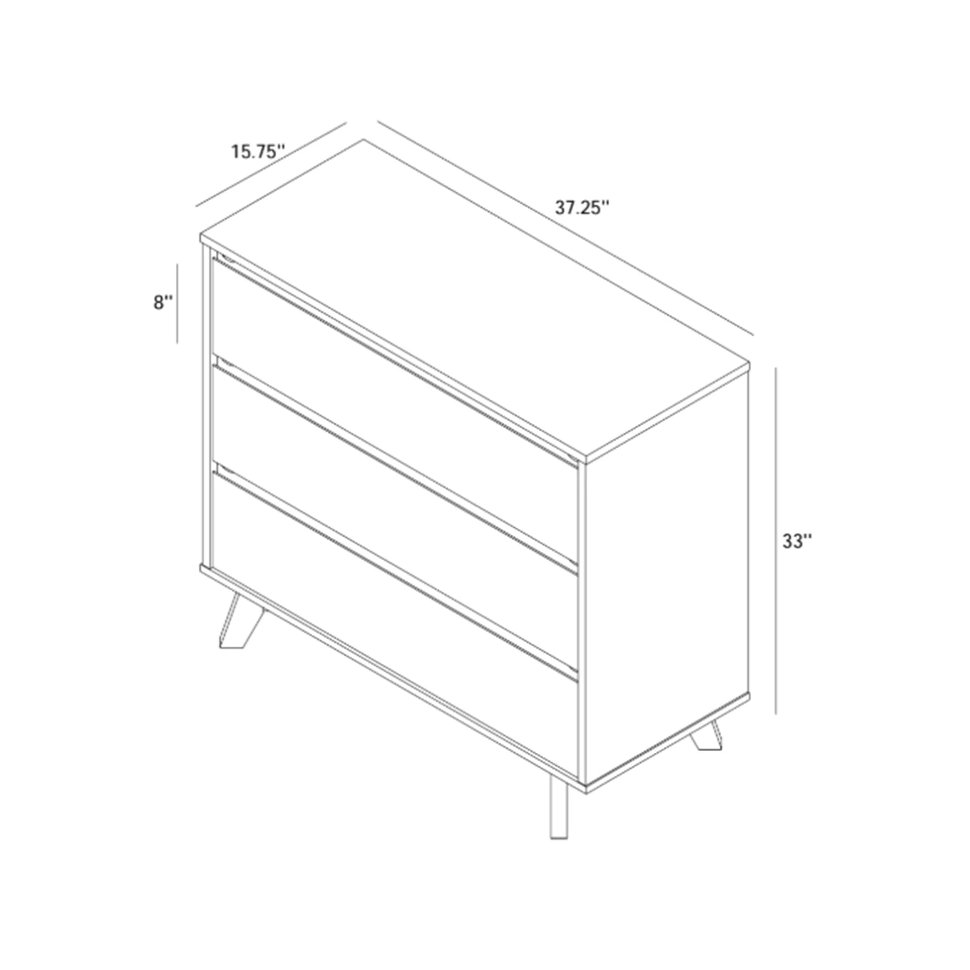 Scandinavian 3-Drawer Dresser - Image 43