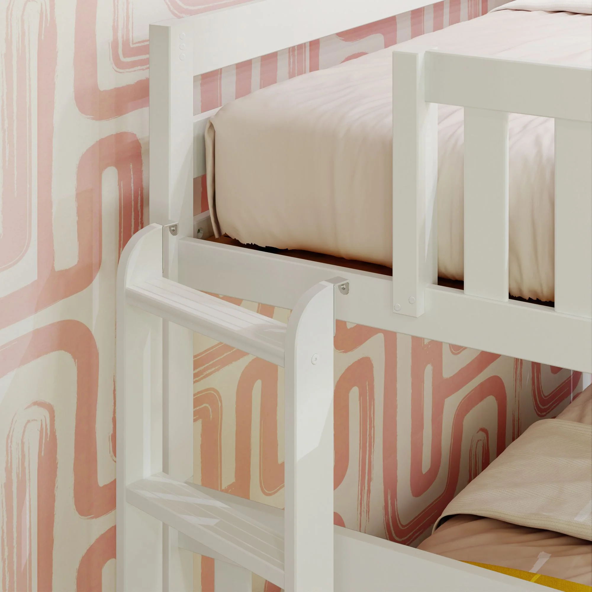Twin Over Twin Bunk Bed With Trundle & Ladder on End - Image 17