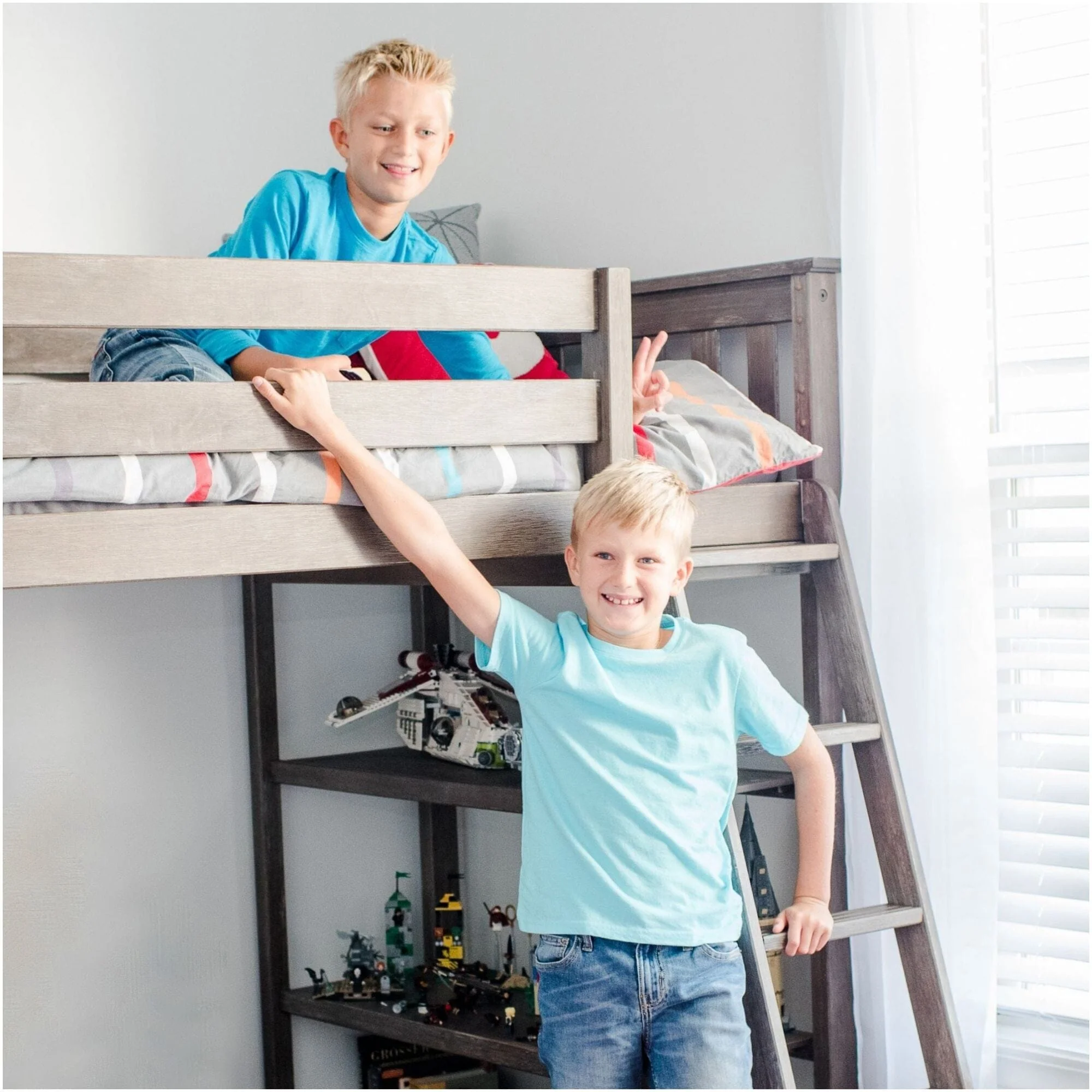 Twin Loft Bed With Bookcase & Desk - Image 18